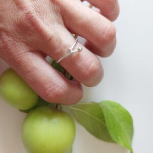 Anello Incrocio in oro bianco - immagine 2