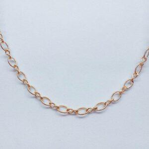 Collana catena diamantata rosa