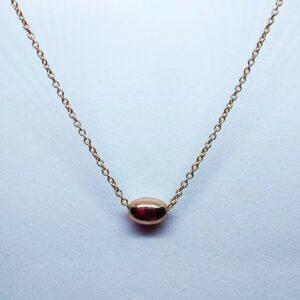 Collana ciondolo ovale rosa