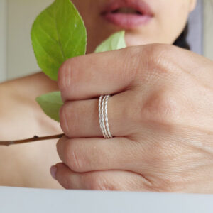 Anello Treccia in oro rosa - immagine 3