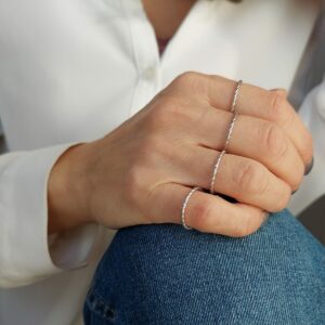 Anello Treccia in oro rosa - immagine 5
