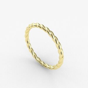 Anello lavorato treccia giallo